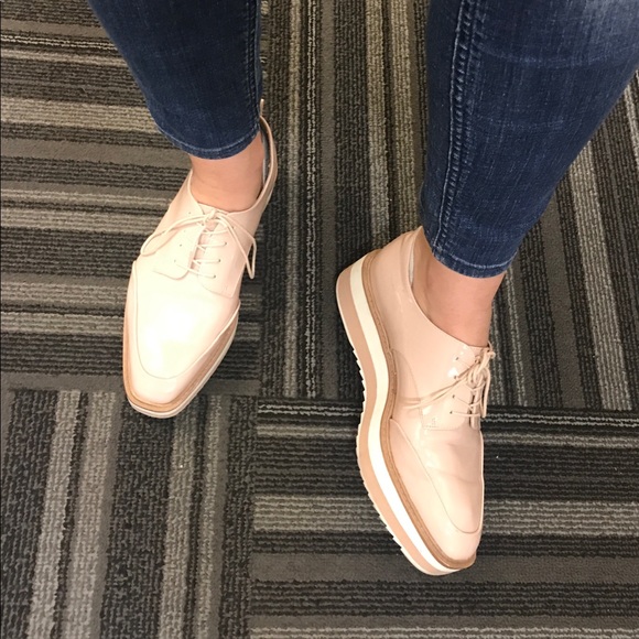 Zara striped platform loafers